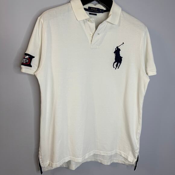 Polo Ralph Lauren US Open 2015 White Mens Polo Shirt Preppy Classic Sz XL - Picture 3 of 8